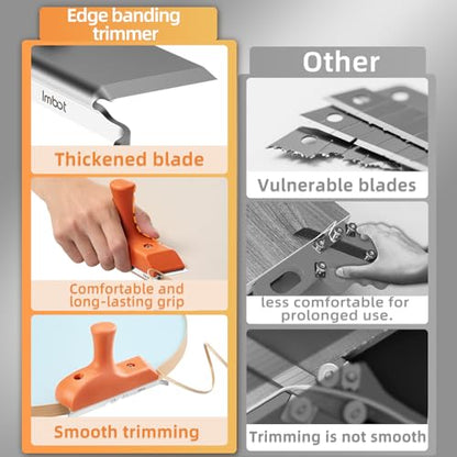 Imbot 2-in-1 Edge Banding Trimmer, Edge Cutter for PVC ABS Melamine Veneer - size: Trimmer + Replacement Blade