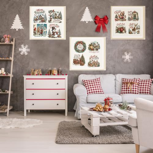 Christmas Rub on Transfers for Crafts, Art Transfer Furniture Decals - style: Vintage Christmas 02