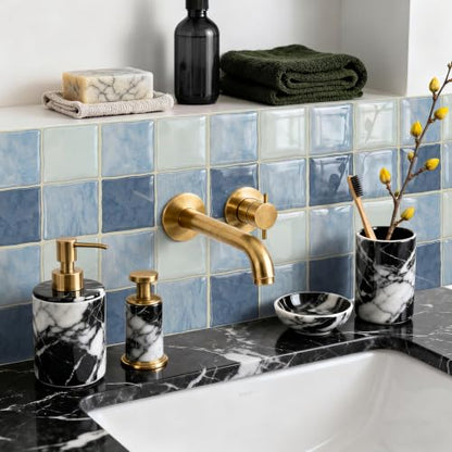20pcs Peel and Stick Tiles Kitchen Backsplash,Ocean Blue, 6"x6" - color: Ocean Blue