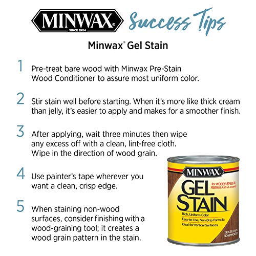 Minwax 66040000 Gel Stain, Honey Maple, 1 Quart - color: Honey Maple, size: Quart