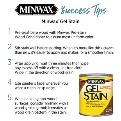 Minwax 260404444 Gel Stain, Honey Maple, 1/2 Pint - color: Honey Maple, size: 1/2 Pint