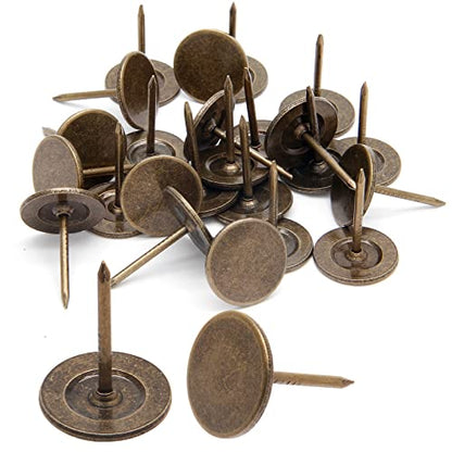Piutouyar 20 mm / 0.8 Inch Flat Head Thumb Tacks, Bronze, 100Pcs - color: Bronze, size: 16*20mm/0.6*0.8"