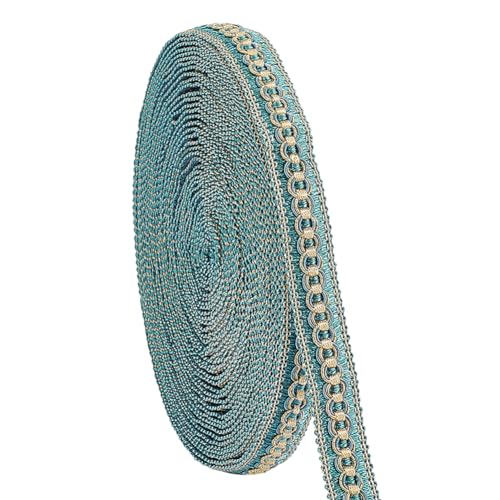 PH PandaHall 12 Yards 3/4 inch Braid Trim, Polyester Gimp Lace Trim Woven Braid Trim for Costume DIY Crafts Sewing Jewelry Making Curtain Decoration Costume Accessories, Blue - color: Blue, size: 20mm