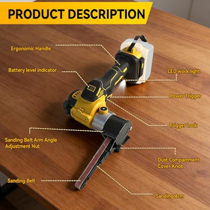 Brushless Cordless Belt Sander for DeW-alt 20V MAX(No Battery)