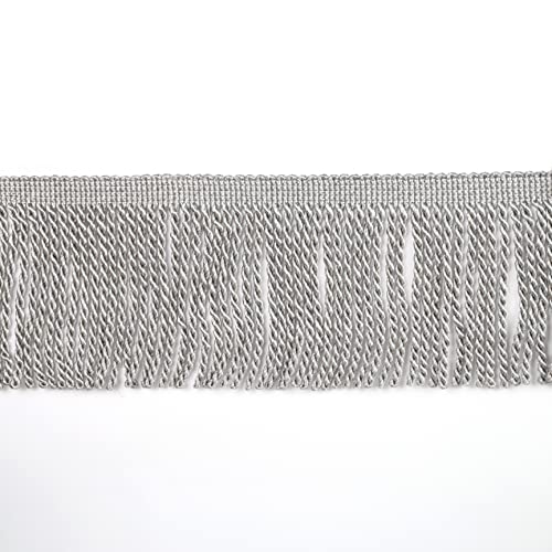 5 Yard Curtain Bullion Fringe Trim-Rayon Tassel Embellishments - color: mix silver