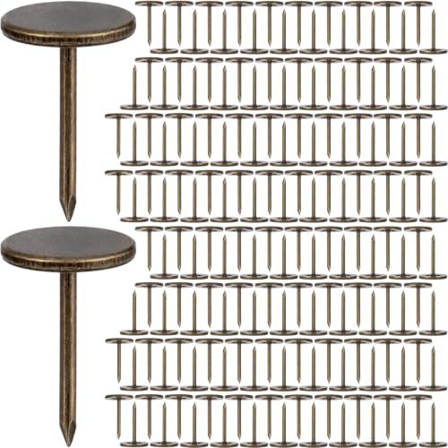 180pcs Flat Head Thumb Tacks for Wall, Bronze Pins, 0.4 x 0.6 in - color: Bronze, 180pcs