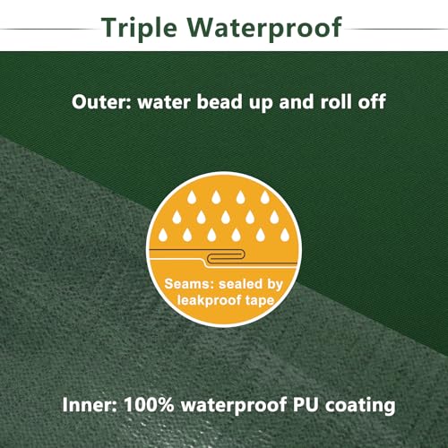 Favoyard Patio Chair Cushions 18.5 x 16 x 3 Inch Waterproof Outdoor Seat - color: Green, size: 18.5 x 16 x 3 In