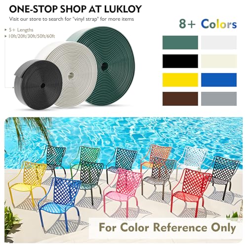 LukLoy 2" Wide 50ft Long Vinyl Straps for Patio Chairs Repairs, Driftwood - color: Driftwood