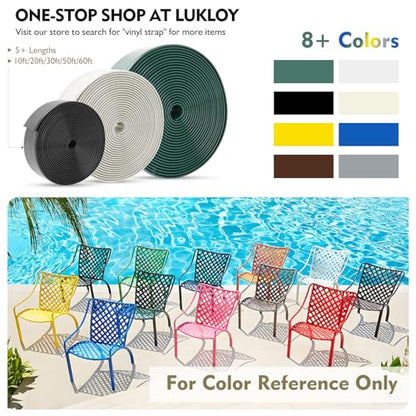 LukLoy 2" Wide 50ft Long Vinyl Straps for Patio Chairs Repairs, Driftwood - color: Driftwood