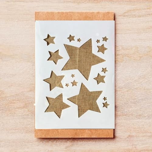 TIAMECH A4 Reusable Shinning Star Stencil for Painting - style: Shinning Stars