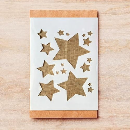 TIAMECH A4 Reusable Shinning Star Stencil for Painting - style: Shinning Stars