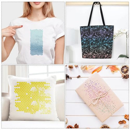 16 Pcs Abstract Texture Stencils, Reusable Stencils for Painting Crafts - style: 16 layering