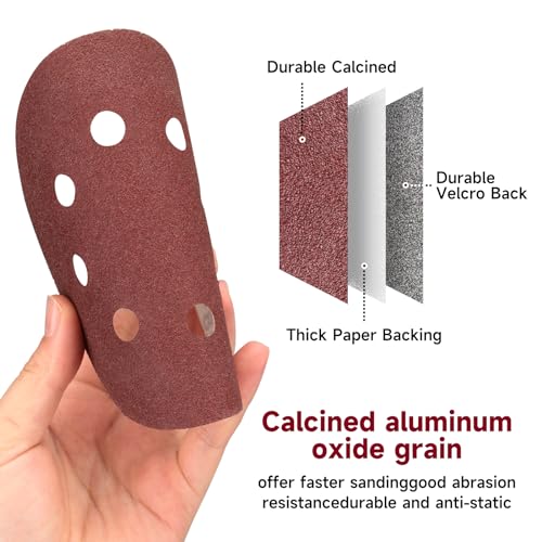 100PCS 5 Inch Sanding Discs 150 Grit Sandpaper for Orbital Sander - style: Aluminum oxide