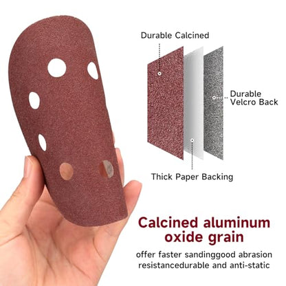 100PCS 5 Inch Sanding Discs 150 Grit Sandpaper for Orbital Sander - style: Aluminum oxide