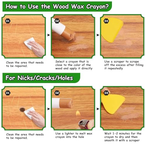 Furniture Markers Touch Up, 20 Colors Wood Filler Sticks- Tech Wood Series - color: Tech Wood Series