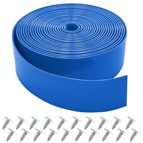 Vinyl Straps for Patio Chair Repair Kit 2'' Wide 20 Ft Long Replacement Straps + 20 Free Rivets for Outdoor Lawn Furniture Chaise Lounge Repair (Blue) - color: Blue, size: 20 Ft strap + 20 rivets