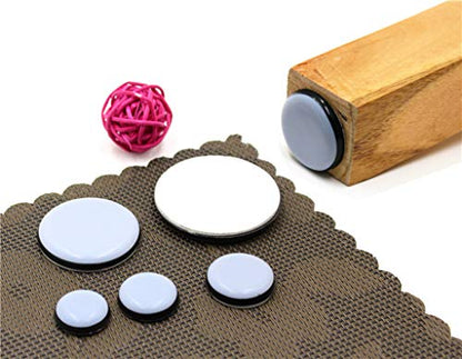 ALIMITOPIA 20pcs Furniture Glide Stick-on Teflon Chair Kitchen Appliances Slider Bumper Self-Adhesive Pad Floor Protector for Hardwood Tile or Marble Floor(Round;Φ25mm or 1 inch) - size: Round 25mm