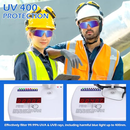 OXG 6 Pack Safety Glasses, Scratch Resistant Wraparound Lenses ANSI Z87.1 Protective Eyewear for Unisex - color: Multicolor