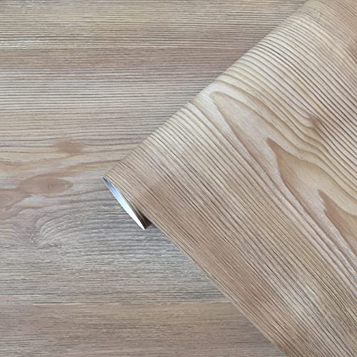 MelunMer Wood Wood Peel and Stick Wallpaper Faux Oak Removable 15.7”×78.7” - size: 15.7" x 78.7"