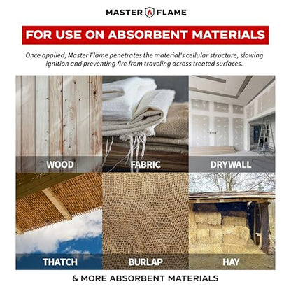 Master FX Master Flame Class A Fire Retardant for Wood & Fabric, 1 Quart - style: 1 Quart