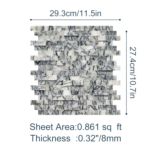 Emerald Marble Peel & Stick Tile for Vanity & Accent Wall - color: Cool Emerald