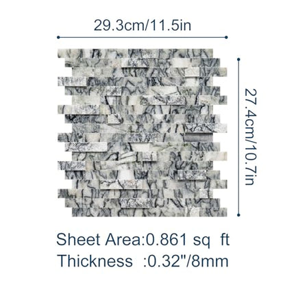 Emerald Marble Peel & Stick Tile for Vanity & Accent Wall - color: Cool Emerald