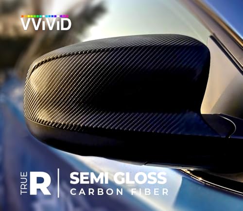 VViViD Black True R Carbon Fiber Vinyl Wrap Roll with Air Release Technology (1.5ft x 5ft) - size: 1.5ft x 5ft