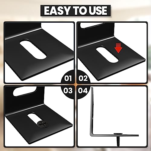 SEPTCITY Table Top Fasteners, 24PCS Adjustable Corner Brackets for Wood