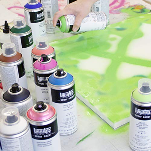 Liquitex Professional Spray Paint, 12-oz (400ml), Titanium White (Pack of 2) - color: Titanium White, size: 12 Ounce (Pack of 2)