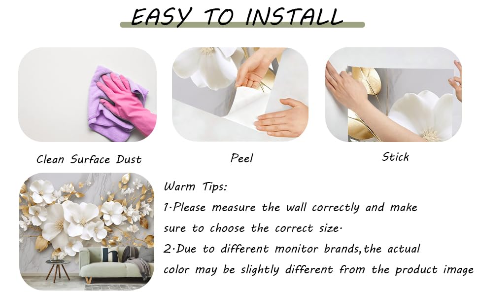 Jdayda Peel and Stick Wallpaper Illustration Beige Background - color: MURAL-306, size: 129" x 96"