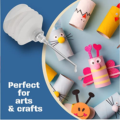 Accordion Style Squeezable Glue Container with Glue