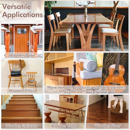 46PCS Wood Furniture Repair Kit, Furniture Touch Up Markers with Wood Fillers, Putty & Beeswax for Scratches, Cracks, Holes, Floors, Tables, Cabinets & Doors