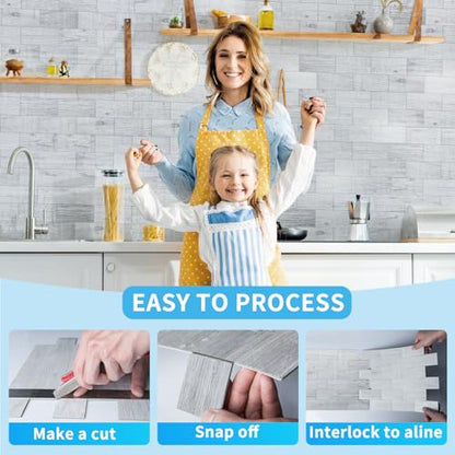Art3d Peel and Stick Backsplash, Stick on Wall Tile, 10-Pack, Biege Marble - color: Biege Marble