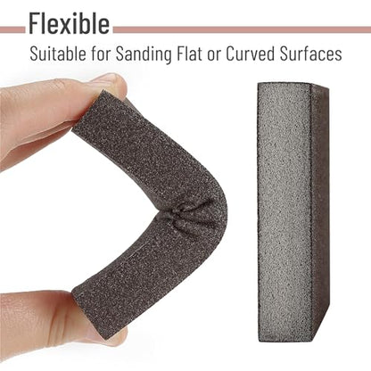 Bates- Sanding Sponge, 6 pcs, 60/120/220 Grit Assortment, Sandpaper Block, Sanding Blocks for Wood, Drywall Sanding Sponge for Wood, Sanding Blocks Drywall, Sandpaper for Drywall Sanding Block - size: 6 Pack, 60/120/220 Grit