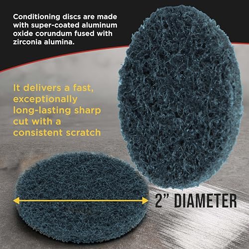 Dura-Gold 2" Diameter Surface Conditioning Discs Blue Fine Sanding Grit - style: Fine