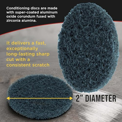 Dura-Gold 2" Diameter Surface Conditioning Discs Blue Fine Sanding Grit - style: Fine