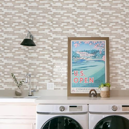 STICKGOO Thicker Peel and Stick Backsplash Tile for Kitchen and Bathroom - color: Eurasian Mocha Stone