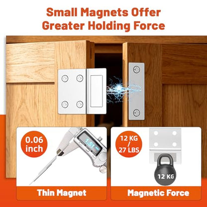 Jiayi Cabinet Door Magnets Closures 2 Pack Ultra Thin Magnetic Door Catch
