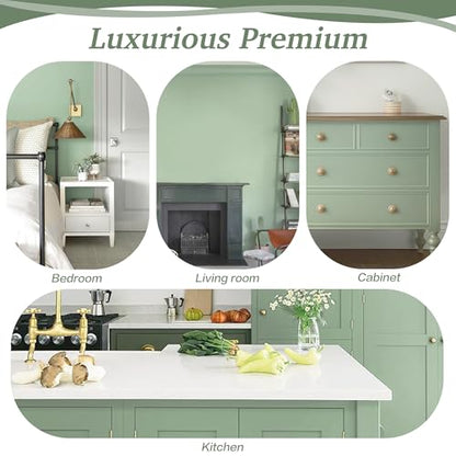 Dimoon 17.3''x78.7''Peel and Stick Wallpaper Light Green Contact Paper for New Environmentally Friendly Materials Thickening Upgrade Embossed Renter Friendly Wall Paper Vinyl Countertop Bedroom - color: Light Green, size: 17.7" x 78.7"