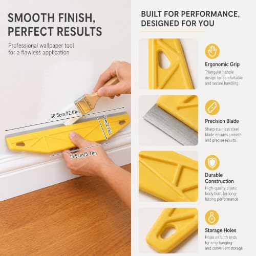 Peel and Stick Wallpaper Tools, Wallpaper Smoothing Tool Kit,11Pcs - size: 11 PCS KIT