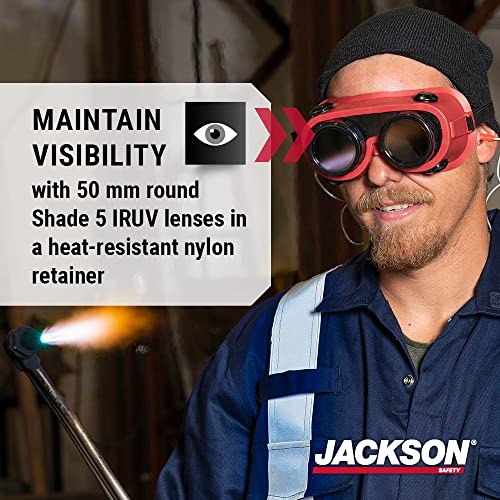 Jackson Safety WS Series Retro Safety Goggles - color: Iruv Shade 5, size: One Size, style: Fixed Round