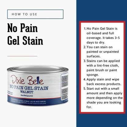 Dixie Belle Paint Company No Pain Gel Stain - Walnut - color: Walnut