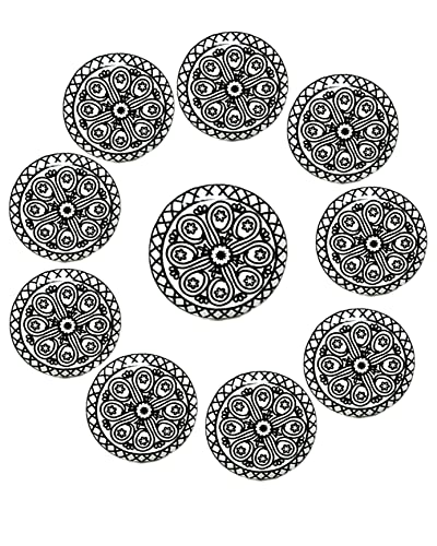 Set of 10 Ceramic Cabinet Colorful Knobs for Kitchen, Cabinet, Drawer, Wardrobe (Black) - color: Black