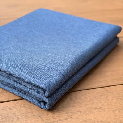 LaSilk- Premium Upholstery Fabric by the Yard, 57" Wide Thicken Faux Linen Fabric for Couch, Sofa, Chair, Pillow Cover (Navy Blue, 1 Yard) - color: Navy Blue, size: 1 yard