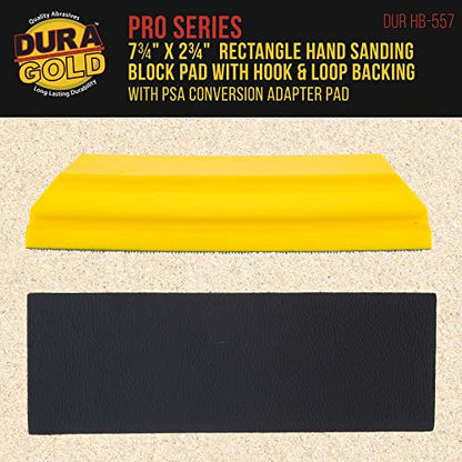 Dura-Gold Pro Series Rectangle 7-3/4" x 2-3/4" Hand Sanding Block Pad with - style: Rectangle