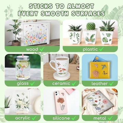 Joeyan 3 Sheets Rub On Transfers for Crafts and Furniture Large Palm Leave Rub on Transfer Stickers Green Plants Decals for Wood Glass Metal Canvas Porcelain Plastic DIY Craft Home Decor, 6" x12" - style: Palm Leaves
