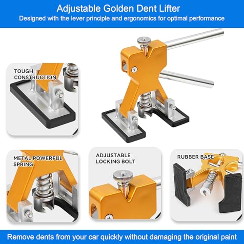 59PCS Dent Puller Kit, Paintless Dent Repair Kit with Bridge Puller - size: Dent Puller Kit-59 Pack