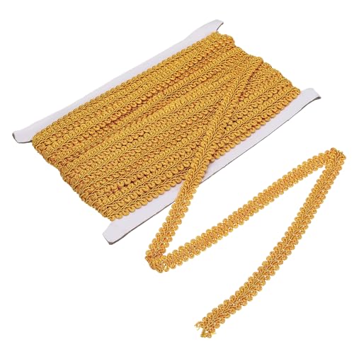 MECCANIXITY Gimp Braid Trim 1/2" x 14 Yards Polyester, Gold - color: Gold