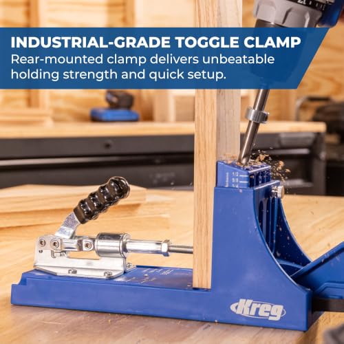 Kreg Pocket Hole Jig K4, Woodworking Tool, Durable & Convenient