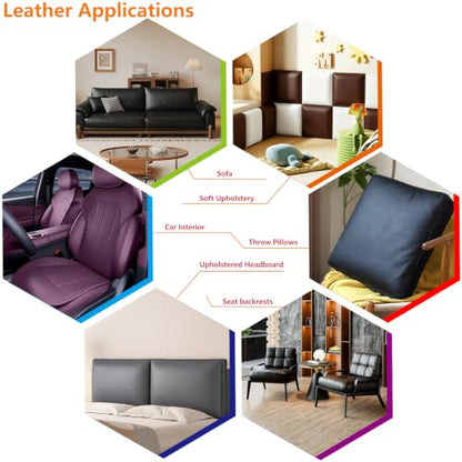 CDY Marine Vinyl Upholstery Fabric: 54"x36" Soft Grain Faux Leather Durable - color: Purple, size: 1 Yard（54"x36")